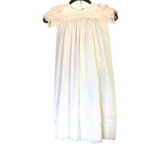 CORRINE White Christening  Outfit W/Bonnet SZ 3-6mos.